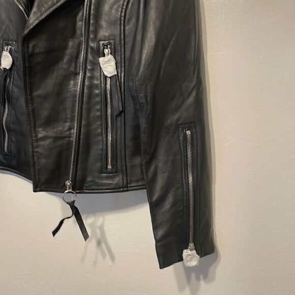 Sam Edelman genuine lamb leather biker jacket size XS, NWT - Picture 8 of 11